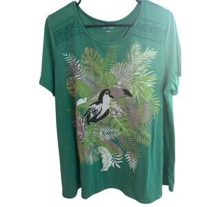 KIM ROGERS MEDIUM TEAL COLOR SHIRT SIZE LARGE